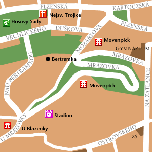Map of Prague Hotel Locations
