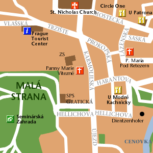 Map of Prague Hotel Locations