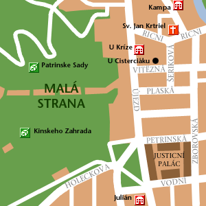 Map of Prague Hotel Locations