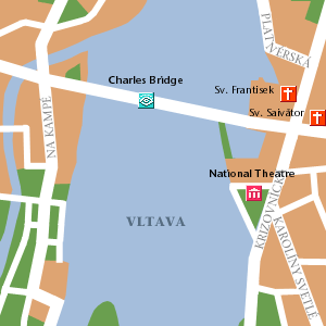 Map of Prague Hotel Locations