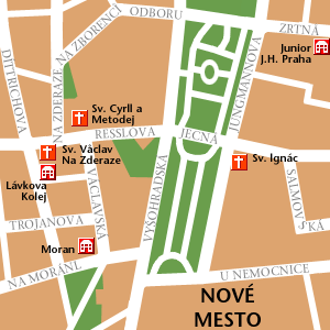 Map of Prague Hotel Locations