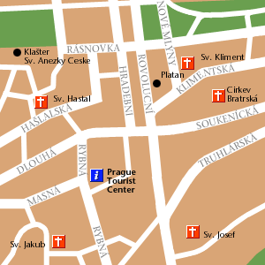 Map of Prague Hotel Locations