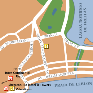 Map of Rio de Janeiro Hotel Locations