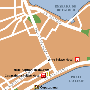 Map of Rio de Janeiro Hotel Locations