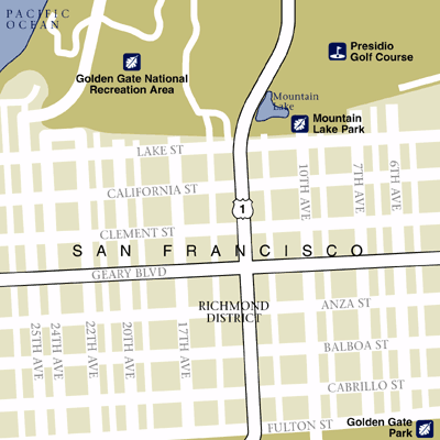 Map of San Francisco Hotel Locations