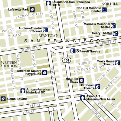 Map of San Francisco Hotel Locations