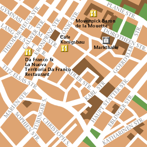 Map of Stuttgart Hotel Locations