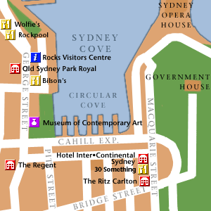 Map of Sydney Hotel Locations