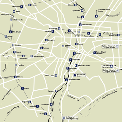 Tokyo Map : City Street Map Selection