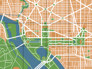 Washington Map : City Street Map Selection